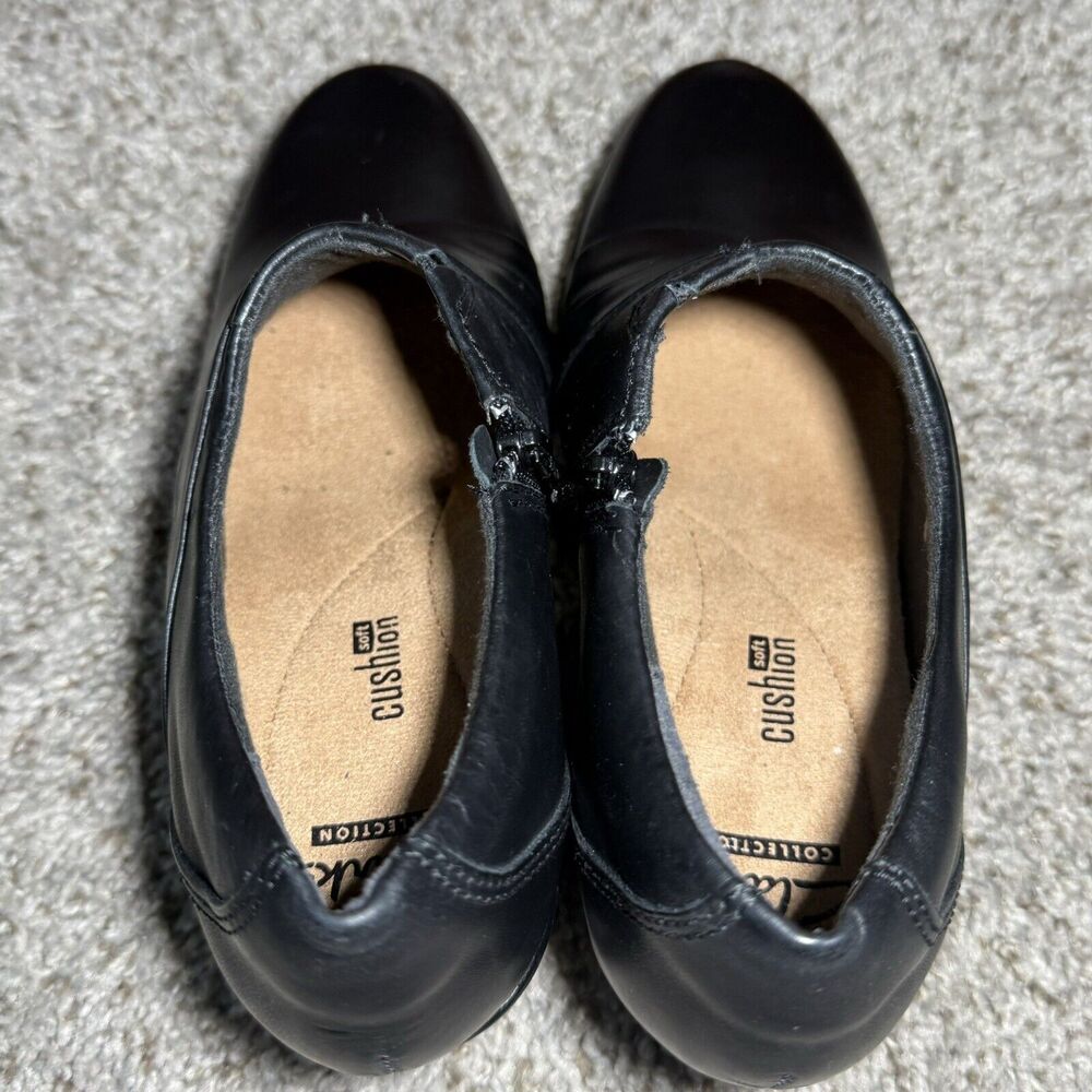 Clarks Genette Port Womens Black Leather Pumps Size 7M - Picture 7 of 9